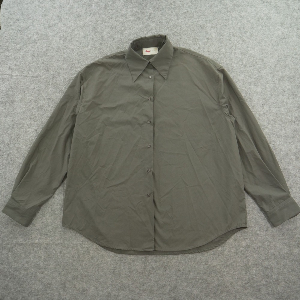 Rare Studio Doe x Todayful Top Womens One Size Gray Button Up Relaxed Streetwear